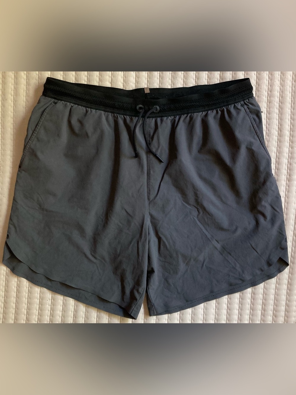 Greyson Athletic Lined Shorts Men’s XL 6.5” Gray Black Camo Gym Yoga Running